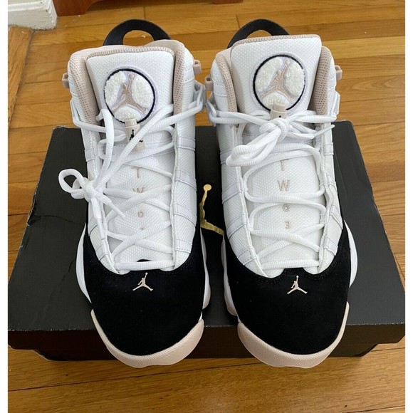 Nike Air Jordan 6 Rings Shoes "Fossil Stone" White 322992-112 Mens Size 9 NIB - Picture 1 of 7